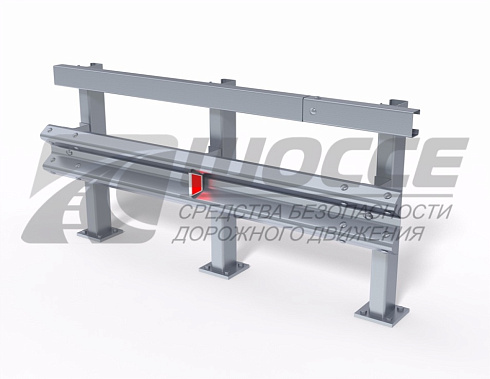 Мостовое барьерное ограждение МОв с верхним прогоном