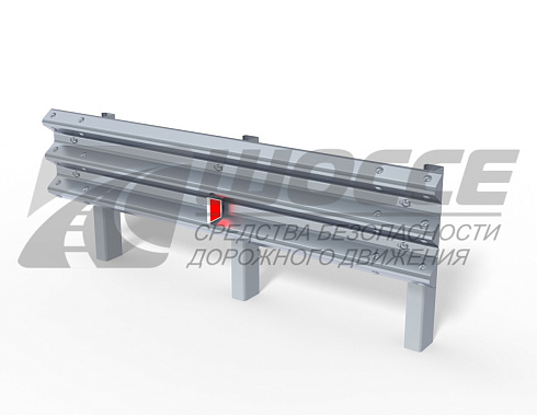 Дорожное барьерное ограждение трехволновое 11ДОт-400-0,9-1,0-1