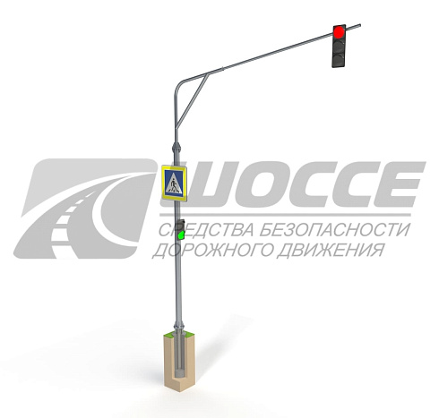 Опора ОМГФ-СВ-6,0-6,0 светофорная консольная