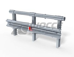 Барьерное ограждение дорожное 21ДО/450-1,1x1,0-1,5 (1,65) усиленное трубой