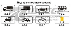 8.4.1, 8.4.2, 8.4.3, 8.4.3.1, 8.4.4, 8.4.5, 8.4.6, 8.4.7, 8.4.8 Вид транспортного средства