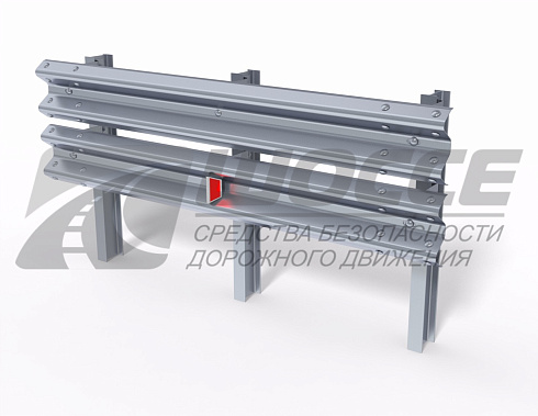 Дорожное ограждение 11ДО усиленное балкой 11ДОУБв-350-1,1-1,5-1,23