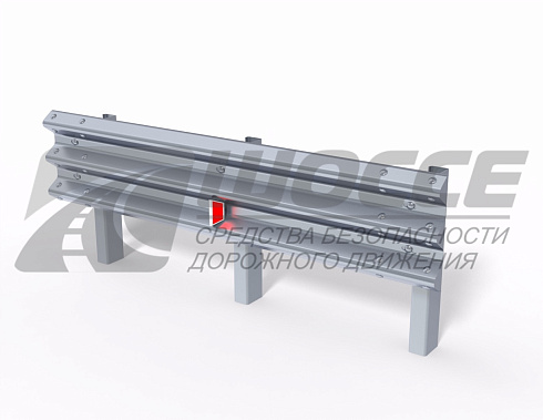 Трехволновое дорожное барьерное ограждение 11ДО 350-0,9-2,0-1