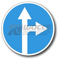 Дорожный знак 4.1.4 Движение прямо или направо