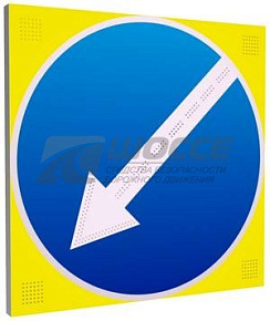 Светодиодный знак 4.2.2 на желтом фоне