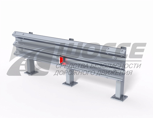 Мостовое трехволновое барьерное ограждение МОт