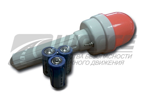 Дорожный сигнальный фонарь ФС-4.1 красный светодиодный аккумуляторный